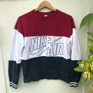 Rare Nike Air Red, White and Blue Crewneck Sweater